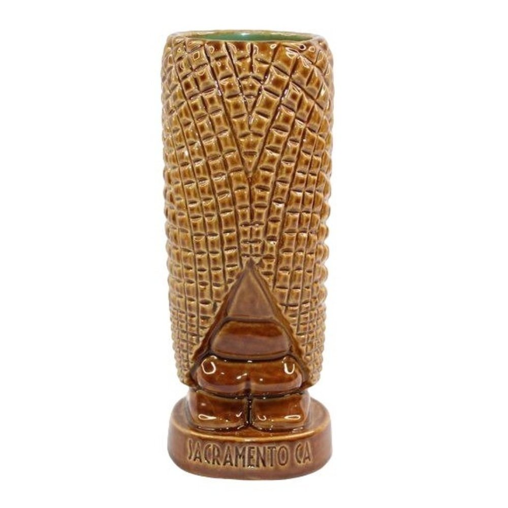 The Jungle Bird  Tiki Mug From Sacramento CA 1st Edition Glossy Brown Glaze - Picture 6 of 11